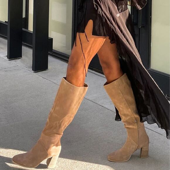 Dolce Vita Women's Fynn Knee High Boots Truffle Suede Size 8 - Picture 1 of 14